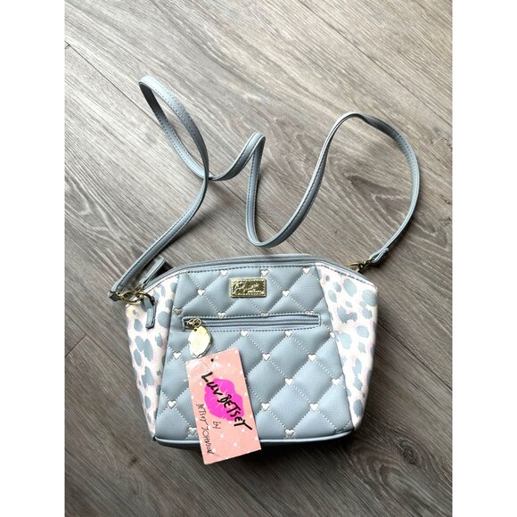 Luv Betsey - Betsey Johnson Blue, White & Pink Accent Crossbody Bag - NWT - Picture 11 of 14